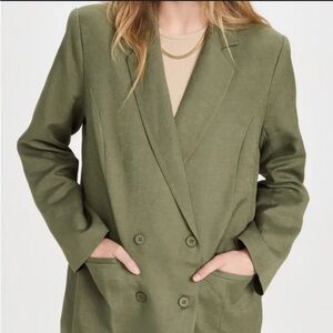 Lioness Green Double-Breasted Blazer